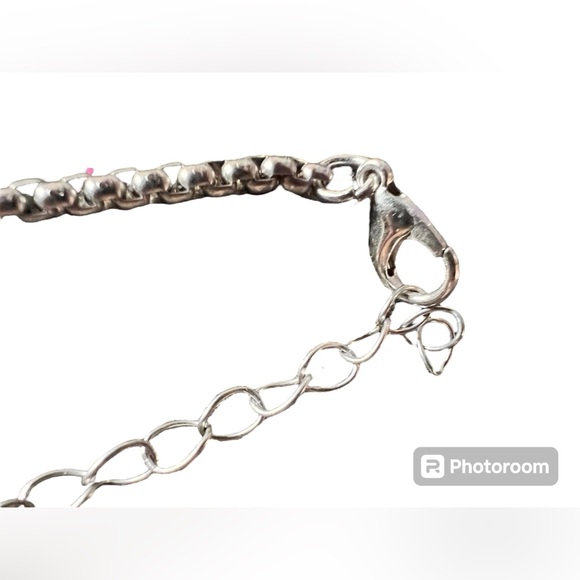 RED JADE HEART 19” silver tone necklace NWT - Picture 4 of 4